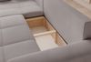 Ecksofa Schlafsofa Sofa LEROS in Stoff Manila Hellgrau Ottomane Links Bild 5