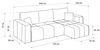 Ecksofa Schlafsofa Sofa LEROS in Stoff Manila Hellgrau Ottomane Links Bild 5