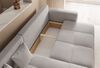 Ecksofa Schlafsofa Sofa LEROS in Stoff Manila Hellgrau Ottomane Links Bild 4