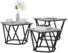 vidaXL Couchtisch 3 pcs Graues Sonoma Ingenieure Holz und Stahl 868282 Bild 3
