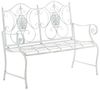 CLP 'Punjab' Gartenbank, antik, Landhaus-Stil, lackiertes Eisen, antik weiß, 94 x 53 x 116 cm Bild 2