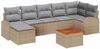 vidaXL Gartensofa-set mit Kissen 8 pcs Beige Poly-Rattan 3347609 Bild 2