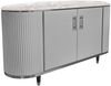 KAWOLA Sideboard MARIA Marmorplatte Kunstleder grau 76 x 40 x 150 cm Bild 3