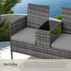 tectake Rattanstuhl Rattan Gartensitzbank (2er Set, 1 St), 2-Sitzer Bild 4