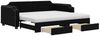 vidaXL Tagesbett Ausziehbar mit Schubladen Schwarz 90x190 cm Stoff 3197700 Bild 2