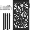 vidaXL Gartentor Schwarz 100x150 cm Stahl Wellendesign 4100971 Bild 4