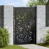 vidaXL Gartentor Schwarz 100x150 cm Stahl Wellendesign 4100971 Bild 1