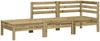 vidaXL Gartensofa mit Kissen und Fußhocker Kiefernholz Imprägniert 838188 Bild 4