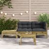 vidaXL Gartensofa mit Kissen und Fußhocker Kiefernholz Imprägniert 838188 Bild 3