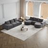 Modulares Sofa H 81.2 x T 322.5 x B 271.5 cm mit Chaiselongue, 2-teilig, Chenille in Grau, flexibel stellbar Bild 2
