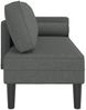 vidaXL Chaiselongue mit Kissen Dunkelgrau Stoff Bild 4