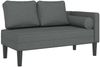 vidaXL Chaiselongue mit Kissen Dunkelgrau Stoff Bild 2