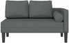 vidaXL Chaiselongue mit Kissen Dunkelgrau Stoff Bild 3