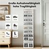 GLIESE Schuhregal Schuhbox mit 9 Fächern Fasst 8-18 Paar Schuhe, für Schuhe bis Größe 42/46 Schuhboxen aus Kunststoff, Faltbar Bild 3