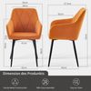 JYMTOM Esszimmerstuhl mit gepolstertem Sitz, Wohnzimmerstuhl, Polsterstuhl, modisches Design (2 St), Metall-Beine, ideal für Esszimmer, Restaurant & Küche Bild 2