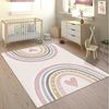 KADIMA DESIGN Kinderteppich Regenbogen mit Herz Kinderzimmer schmutzabweisend Teppich Kinder, Läufer, Höhe: 16 mm, Florhöhe: 12 mm, Polypropylen, Läufer, 80x150, Pink Bild 3