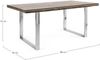 Esstisch Tonsto mit Glasplatte, recyceltes Holz und Metall, modern, naturfarben, 180 cm Bild 2