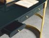 Casa Padrino Luxus Schreibtisch mit 3 Schubladen Schwarz / Gold 150 cm - Büro Möbel Bild 2