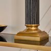 Signature 'MARIE-LOUISE' Schwarze Tischlampe aus Metall mit goldenen Verzierungen - Schwarz Bild 5