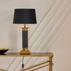 Signature 'MARIE-LOUISE' Schwarze Tischlampe aus Metall mit goldenen Verzierungen - Schwarz Bild 2