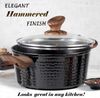 15-teilig Induktions Töpfe Set mit Granit Beschichtung Schwarz Bild 4