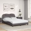 vidaXL Bett "Viana" mit Matratze Grau 120x200 cm Kunstleder 3208785 Bild 3