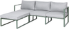 Garten Ecksofa mit Tisch 3-Sitzer OLANG Grün Metall Bild 5