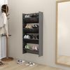 vidaXL Wand-Schuhschränke 2 Stk. Hochglanz-Grau 60x18x60cm 806739 Bild 3