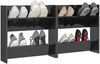 vidaXL Wand-Schuhschränke 2 Stk. Hochglanz-Grau 60x18x60cm 806739 Bild 4