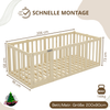 Crazy Pine 'Crazy John' Kinderbett mit hohem Rausfallschutz 73 cm, Holz, Natur, 90x200 cm Bild 2