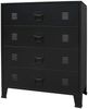 vidaXL Schubladenschrank Metall Industrie-Stil 78 x 40 x 93 cm Schwarz 245963 Bild 2