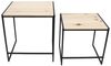 2x Beistelltisch "Modern" aus Metall & Holz, 40 + 50 cm hoch, Satztische, Wohnzimmertisch Bild 3