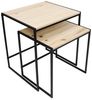 2x Beistelltisch "Modern" aus Metall & Holz, 40 + 50 cm hoch, Satztische, Wohnzimmertisch Bild 5