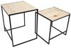 2x Beistelltisch "Modern" aus Metall & Holz, 40 + 50 cm hoch, Satztische, Wohnzimmertisch Bild 4