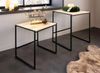2x Beistelltisch "Modern" aus Metall & Holz, 40 + 50 cm hoch, Satztische, Wohnzimmertisch Bild 2