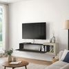 moebel17 Lowboard moebel17 TV Lowboard hängend 150 cm Travertin-Holz-Optik (Einzelmöbel, 1 St, Besteht aus 1 TV Lowboard), Pflegeleichte Oberfläche, Granitoptik Bild 4