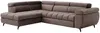 Vente-unique - NIACATO Sofa Samt Schokoladenbraun - B 204 cm x H 80 cm x L 274 cm Bild 4