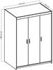 AX LIVING Storicos 3T 3 türig Kleiderschrank Eiche Sonoma 133 cm breit Bild 4