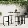 vidaXL Barhocker 4 Stk. Schwarz 38x38x80 cm Pulverbeschichteter Stahl 4009266 Bild 3