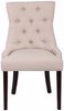 CLP Esszimmerstuhl Aberdeen Stoff mit Gestell aus Kautschukholz und Sitzhöhe von 50 cm,creme antik Bild 5