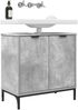 vidaXL Waschbeckenschrank Beton Grau 60,5 x 33,5 x 61 cm Holzwerkstoff 883417 Bild 3