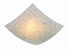 LED Deckenleuchte mit Glasschirm Weiß & Schriftdekor, Quadrat 30cm Bild 2