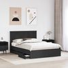 vidaXL Bettrahmen mit Schubladen Schwarz 140 x 190 cm Ingenieurs Holz 3409455 Bild 3