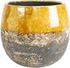 Lindy Ochre ockergelber Topf, runder Blumentopf 30 cm für den Innenbereich Bild 1