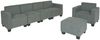 Modular Sofa-System Couch-Garnitur Lyon 3-1-1-1, Stoff/Textil ~ grau Bild 4