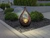 LED Solarleuchte Bronzefarben mit Glaskugel Höhe 50 cm Bild 4