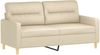 vidaXL 2-Sitzer-Sofa mit Zierkissen Creme 140 cm Stoff 3200823 Bild 4