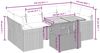 vidaXL 7-tlg. Garten-Sofagarnitur mit Kissen Schwarz Poly Rattan 3272973 Bild 3