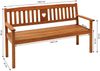 Dehner Gartenbank Gartenbank Heart, 2- oder 3-Sitzer, Farbe braun, Gartenbank aus FSC®-zertifiziertem Akazienholz mit Landhaus-Charme Bild 4