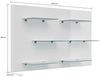 Wandregal Emotion 6 Glasablagen 104x60 cm Eiche : Weissmatt / Eiche hell Bild 3